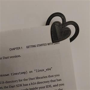 گیره نگهدارنده صفحه کتاب مدل قلب بسته 3 عددی -