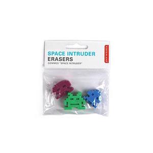 پاک کن کیکرلند مدل موجودات فضایی بسته 3 عددی Kikkerland Space Intruder Eraser Pieces 