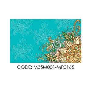 پادری مدرن و کلاسیک مدل طرح گل سنتی در زمینه فیروزه ای