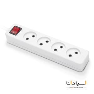 شهاب 4 خانه بدون ارت با کلید و کابل 3 متری پارت مدل 652