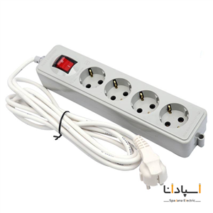 شهاب 4 خانه ارت دار با کلید و کابل 1/8 متری پارت مدل 648