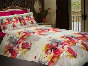 پارچه ملحفه ملرز طرح وایت رز ساتن