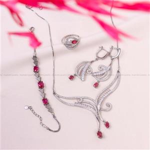سرویس یاقوت سرخ زنانه کد 10666