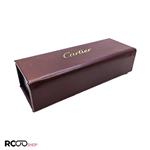 قاب عینک زرشکی رنگ کارتیه Cartier اهنربایی و مستطیلی مدل 991922 