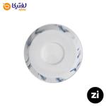 نعلبکی زیر استکانی چینی زرین (Zi) فرم اس طرح بلو استون سایز 15