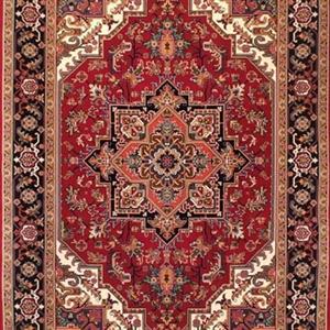 فرش ماشینی قشقایی طرح هریس با زمینه لاکی کد 101 سایزبندی از یک و نیم تا 12 متری