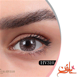 لنز رنگی سالیانه  هرا  شماره 8 کد HV310 طوسی عسلی دور دار و رگه دار