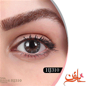 لنز رنگی هرا  سالیانه شماره 10 کد HJ310 خاکستری عسلی دور دار و رگه دار