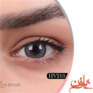 لنز رنگی هرا سالیانه شماره 5 کد HV210 طوسی روشن دور دار و رگه دار