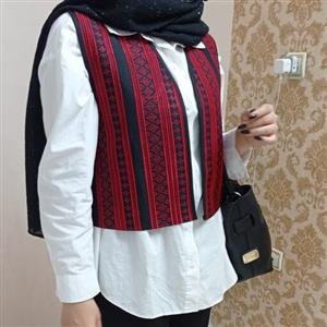 جلیقه یا وست سنتی سوزن دوزی برای ست با شومیز ساده قد این کار 50و دارای سایزبندی