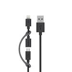 Cable: Belkin F8J080bt03 USB To Lightning/Micro USB 0.9m