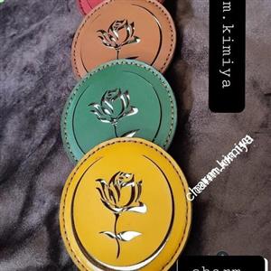 اینه کاور چرم دست دوز