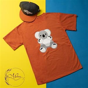 تیشرت لانگ نخ پنبه طرح خرس سفید سایزبندی (36 تا 56)