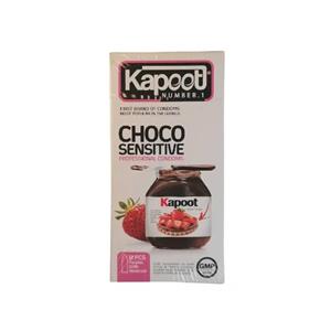 کاندوم نوتلا شکلاتی 12 عددی مدل CHOCO SENSETIVE | کاپوت