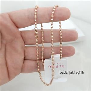 زنجیر ژوپینگ طرح توپی ترند و شیک کاملا رنگ ثابت با آبکاری طلا ورق بزنید و توضیحات رو بخونید