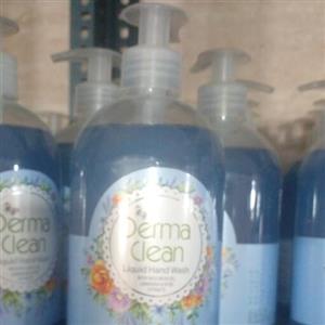 مایع دستشویی پمپی درماکلین 500 میل آبی