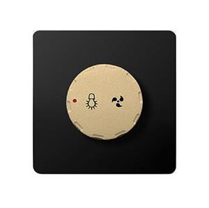 دیمر ، توکار  ، رنگ مشکی ،  دکمه طلایی ،  مدل کریستال  \t\t\t