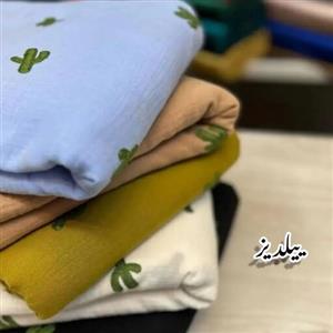 نخی تابستانی طرح کاتکتوس خنکک مخصوص شومیز  بولیز  بدون چروکی خنک عالی راحت