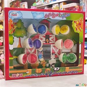 بازی آموزشی فکری تخم مرغ های رنگی شرکت گلدونه