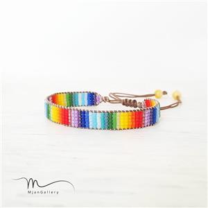 دستبند رنگی رنگی ( منجوق میوکی ) کد M0011 