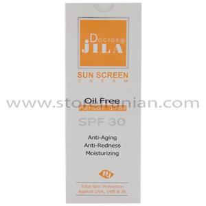 کرم ضد آفتاب بی رنگ فاقد چربی SPF30 دکتر ژیلا 65 گرم