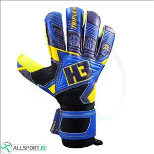دستکش دروازه بانی اچ بی طرح اصلی HB Goalkeeper Gloves Blue Yellow