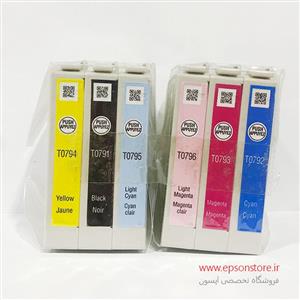 پک کارتریج شش تایی اپسون مدل T080 Epson T080 Package Cartridge For P50