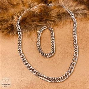 گردنبند کارتیر دوبل طلایی و نقره ای