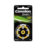 باتری سمعک A10 کملیون Camelion A10-BP6 1.45v – کارت 6 عددی