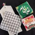 جانماز  یک تیکه مخمل دکمه دار ویژه عید غدیر  بسته بندی 20 عددی