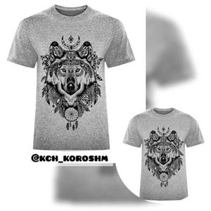 تیشرت مردانه طرح wolf