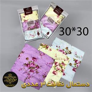 دستمال انجل گلدار پک 12 عددی
