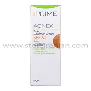 کرم ضد آفتاب رنگی پریم مدل Acnex Beige SPF60 حجم 40 میلی لیتر