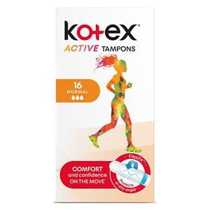 تامپون kotex (16عددی) موجود در سایز کوچک و نرمال