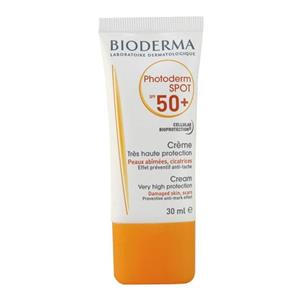 کرم ضد افتاب بدون رنگ فتودرم اسپات ⁺SPF50 بایودرما 30 میلی لیتر Bioderma Photoderm Spot Cream SPF50⁺ ml 