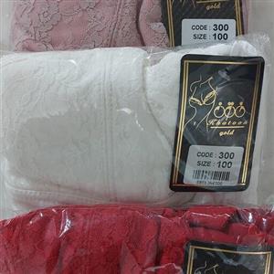 سوتین خاتون کد300سایزبزرگ 95،100تمام نخ پنبه ضدحساسیت کاسه دانتل