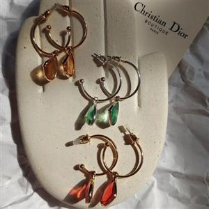 گوشواره کریستال رنگی