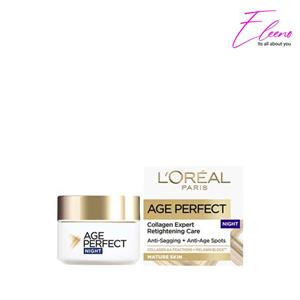 کرم آبرسان ایج پرفکت اورآلAge Perfect Loreal Collagen Expert مناسب شب  و ضد پیری