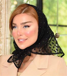 روسری مینی اسکارف مشکی توپی توپی 2820