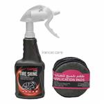 کیت اسپری و پد واکس تایر کارماکر مدل Carmacare Tire Shine Spray Kit 