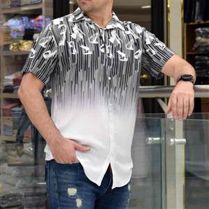 پیراهن هاوایی آستین کوتاه مردانه کد 1075