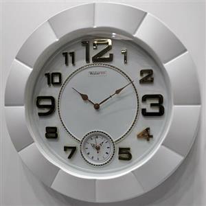 ساعت دیواری جدید مدل walar 505 سفید اعداد انگلیسی 