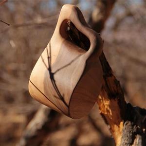 لیوان چوبی دستساز، کوکسا (لین) ساخته شده با چوب گردو