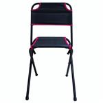 صندلی سفری تاشو - مدل پشتی دار - مقاوم و مستحکم - رنگ کرم