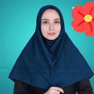 مقنعه حریر کرپ خاویاری در 2 سایز  متوسط و بزرگ و دو رنگ مشکی و سرمه ای