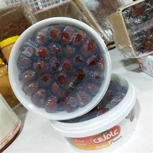 خرما خاصویی ششصد گرمی عاملی تازه و خوشمزه ظرف پتی بسته بندی یکدست