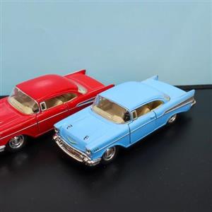 ماکت ماشین فلزی شورلت بل ایر کینسمارت  رنگ آبی آسمانی Chevrolet Bel air kinsmart