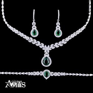 سرویس نقره زنانه آمیتیس مدل زمرد AMT-N137