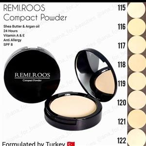 پنکک گیاهی دوکاره رمی رز  رنگ بژ صورتی 22 R1Remi.roos Compact Powder 24H