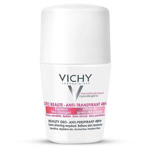 مام رول ضد تعریق 48 ساعته زنانه ویشی 50 میل Vichy 48Hr Antiperspirant Beauty Roll-On For Sensitive Skins 50 ml